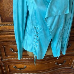 Insight Women's Blue Draped Blazer